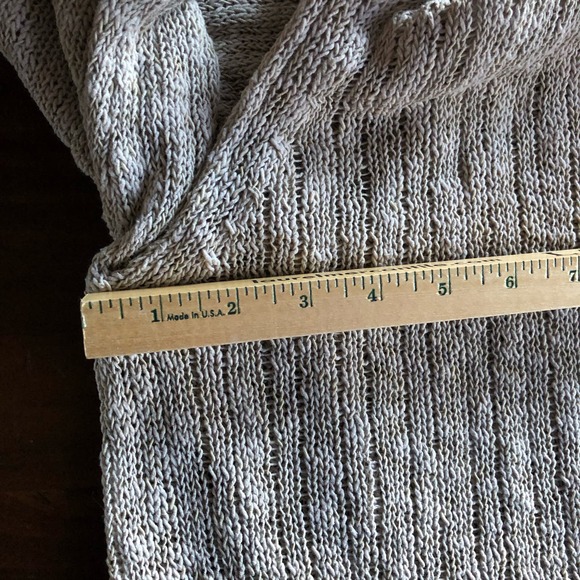 J Jill Cardigan Large Sweater Open Longline Knit Lagenlook Beach Grandma Minimal - Picture 15 of 16